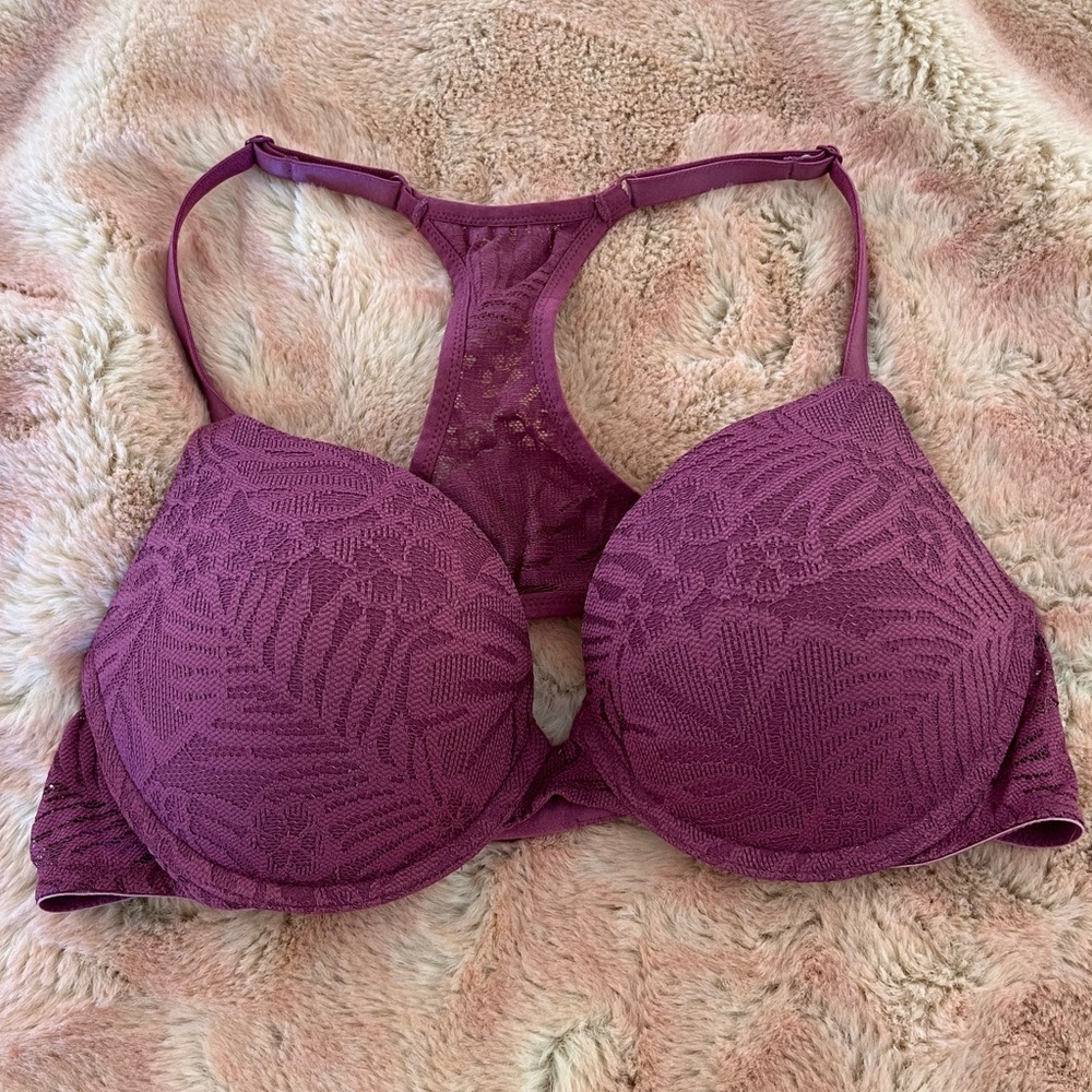 Victoria’s Secret Pink Racerback Push-up Bra in Begonia Pink